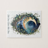 Puzzle Mystical Moon & Vines Night Sky Custom Text (Horizontal)