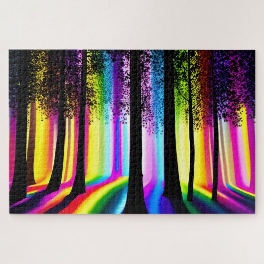 Puzzle Mystical Rainbow Forest Surreal Dream (Horizontal)