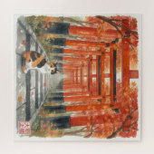 Puzzle Mystical Red Torii Gates & Autumn Leaves (Horizontal)
