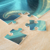 Puzzle Mystical Teal Goddess with Radiant Ember Eyes (Côté)