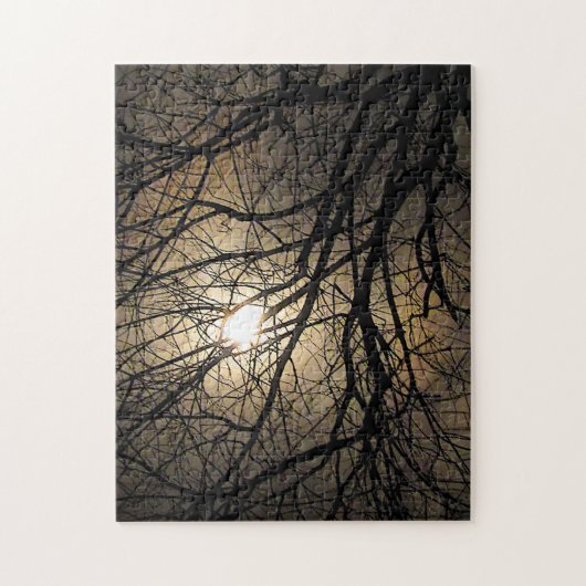Puzzle mystique de branches de lune et d'arbre (Vertical)