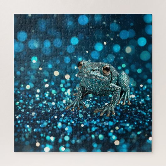 Puzzle Mystique de la grenouille de Bleu Dimentée sur le (Vertical)