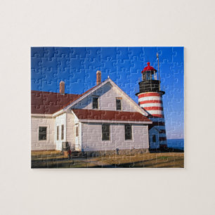 Puzzle NA, États-Unis, Maine. Phare de West Quoddy à pro