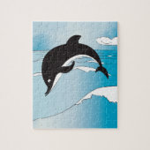 Puzzle Nager Avec Les Dauphins (Vertical)