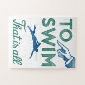 Puzzle Nager Est Tout - Natation Blue Aqua (Horizontal)