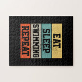 Puzzle nager nager nager Cadeau de natation (Horizontal)