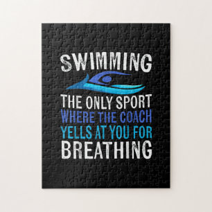 Puzzle Nager Seulement Sport Où Entraîneur nager Cadeau