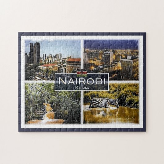 Puzzle Nairobi - Kenya - Mosaic - (Horizontal)