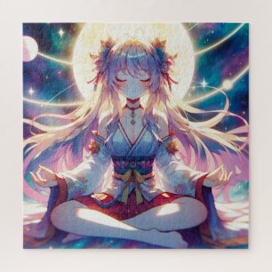 Puzzle Namaste Anime Girl Meditating