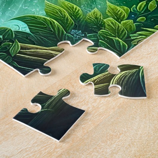 Puzzle Name, Fantasy Dragon Flying in Green Light Rays (Côté)