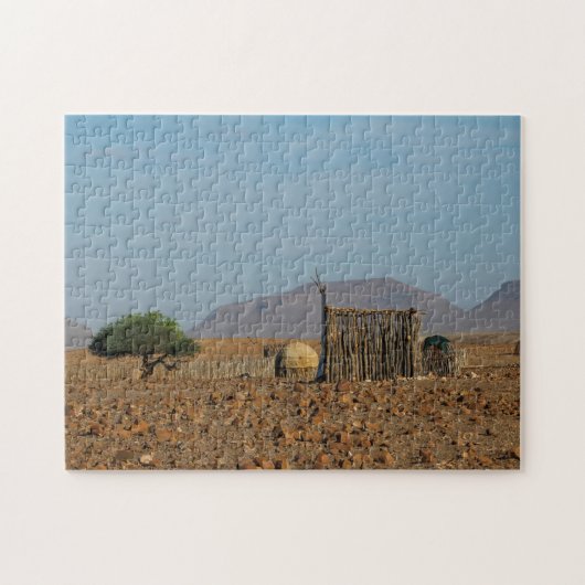 Puzzle Namibie Afrique Himba Établissement Structures (Horizontal)