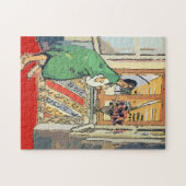 Puzzle Nancy à la fenêtre avec des fleurs (Horizontal)