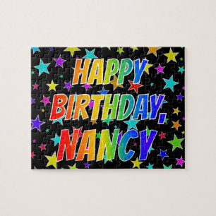 Puzzle "NANCY" Prénom, Amusant "HEUREUX ANNIVERSAIRE"