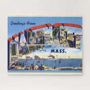 Puzzle Nantucket MA 16x20 vintage 