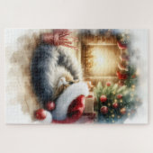 Puzzle Nap de chat de vacances (Horizontal)