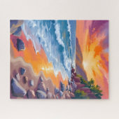 Puzzle Napili Bay Sunset Maui Hawaii Painting (Horizontal)