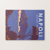 Puzzle Naples Mont Vesuvius Travel Art Vintage (Horizontal)