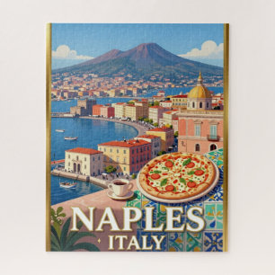 Puzzle Naples Vesuve bord de mer Méditerranée