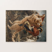 Puzzle Napoléon chevauchant un chat de bataille géant (Horizontal)