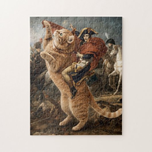 Puzzle Napoléon chevauchant un chat de bataille géant (Vertical)