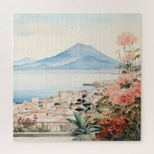 Puzzle Napoli Serenity : Imprimantes d'aquarelle numériqu