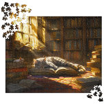 Puzzle Napping Cat Puzzles, Cute Kitten Cat Maman Cadeau<br><div class="desc">Immergez-vous dans le monde enchanteur de notre puzzle de 500 pièces qui donne vie à une scène sereine directement d'une bibliothèque confortable. Ce puzzle présente une Cute Napping Cat jouant paisiblement dans l'étreinte dorée de la lumière du soleil, entourée de tomes antiques de la connaissance. Chaque pièce apporte à la...</div>