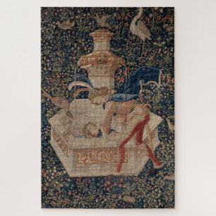 Puzzle Narcisse au Puits, Tapisserie Médiévale