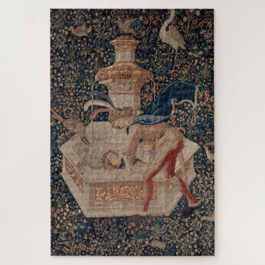 Puzzle Narcisse au Puits, Tapisserie Médiévale (Vertical)