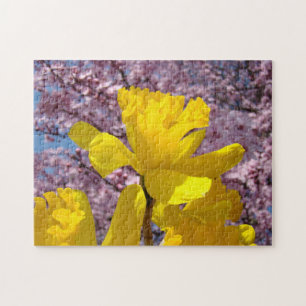 PUZZLE Narcissen Bloemen Roze Bloesem natuur Legpuzzel