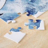 Puzzle Narwhal dans une éclaboussure de couleur pour (Côté)