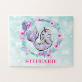 Puzzle Narwhal & Sea Animals Under The Sea Custom Name (Horizontal)