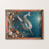 Puzzle Narwhal Whimsical dans l'océan (Horizontal)