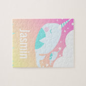 Puzzle Narwhale Arc-en-ciel Dégradé Enfants magiques (Horizontal)