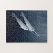 Puzzle Narwhals mignon nageant ensemble sous l'eau (Horizontal)