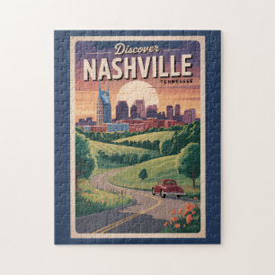 Puzzle Nashville Tennessee Southern Road Travel Art
