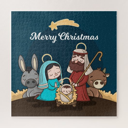 Puzzle Nativité de Noël mignonne (Vertical)