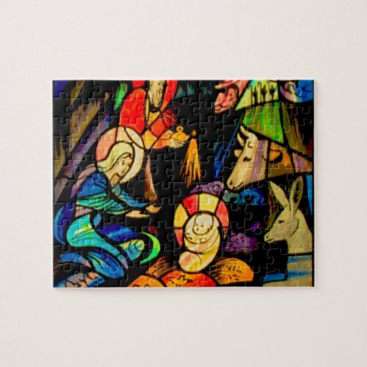 Puzzle Nativité du style Verre Trait (Horizontal)
