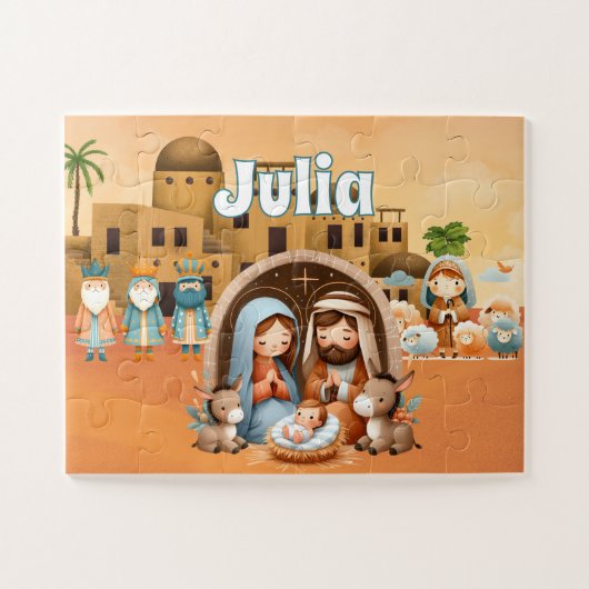 Puzzle Nativité personnalisée (Horizontal)