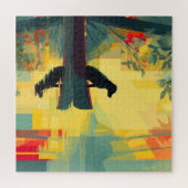 Puzzle Nature Minimaliste Canot Labrador Noir (Horizontal)