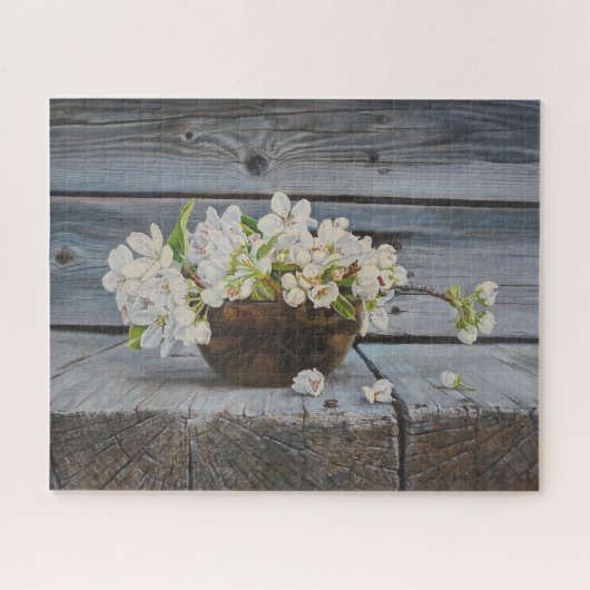 Puzzle Nature morte Apple Blossom – Impression d'art orig (Horizontal)