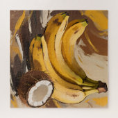 Puzzle Nature morte aux bananes et coco (Horizontal)