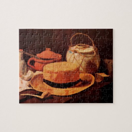Puzzle Nature morte Chapeau de paille jaune de Vincent va (Horizontal)