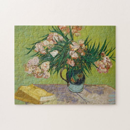 Puzzle Nature morte florale rose aux oleanders de Van Gog (Horizontal)
