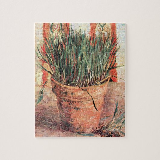 Puzzle Nature morte Pot de fleurs avec ciboulette par Vin (Vertical)