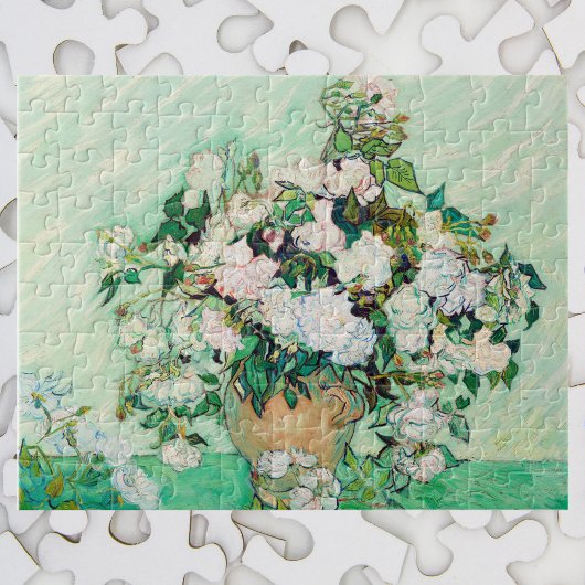 Puzzle Nature morte Roses dans un vase de Vincent van Gog