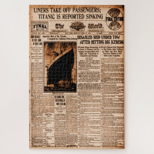 Puzzle Naufrage du Titanic Actualités Mondiales 1912
