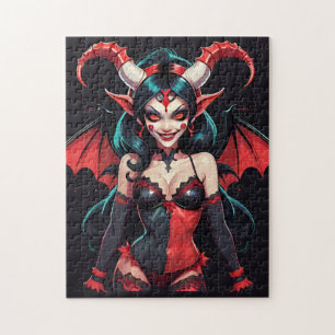 Puzzle Naughty List Special : Démon à Père Noël Casquette