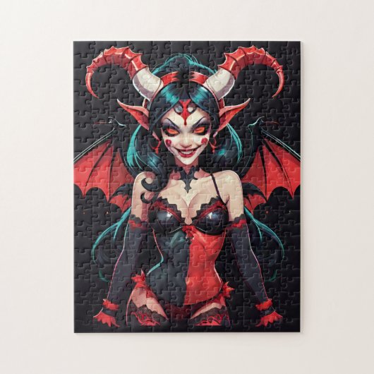 Puzzle Naughty List Special : Démon à Père Noël Casquette (Vertical)