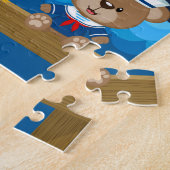 Puzzle Nautical Boy Bear Rouge et Marine (Côté)