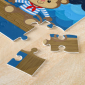 Puzzle Nautical Boy Monkey Rouge et Marine (Côté)